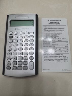Texas Instruments TI BA II Plus Professional Financial Calculator w/ Case & Card